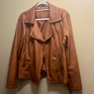 Faux Leather tan jacket